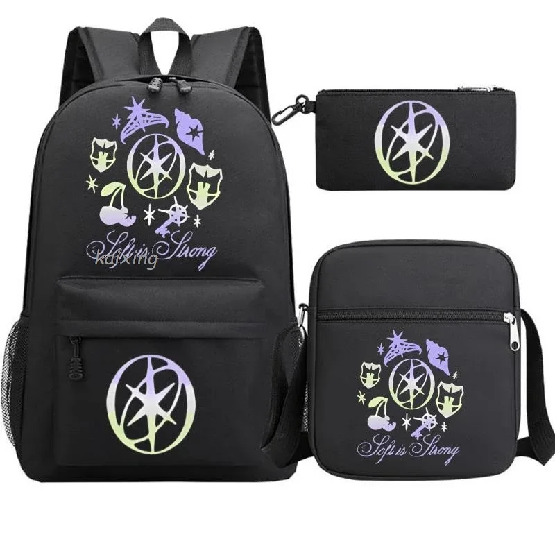 katseye chaud drôle impression sac à dos pour filles garçons étudiant pour adolescent enfants sac à dos cartable sac d'école décontracté 3 pièces/ensembles