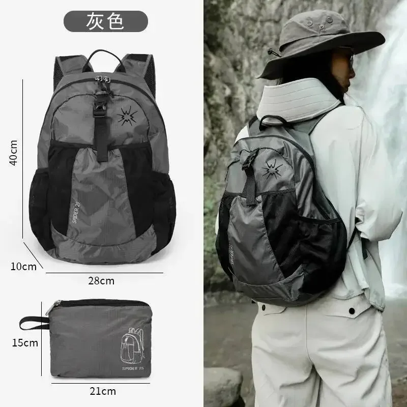 2025 mode personnalité en plein air ultra-léger pliable sac de peau pour les femmes portable 2025 léger randonnée sac à dos