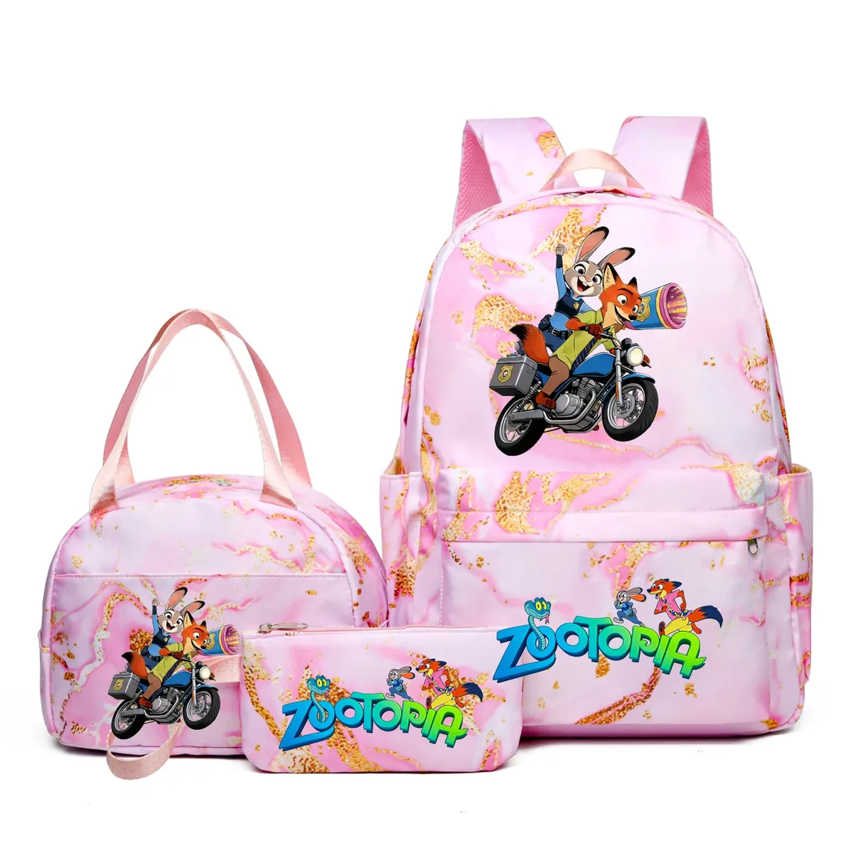 sacs à dos katseye music 3 pièces pour femmes et filles, sacs à dos de voyage et d'extérieur dégradés avec sacs à déjeuner, légers, pour adolescents, ordinateur portable, mochila