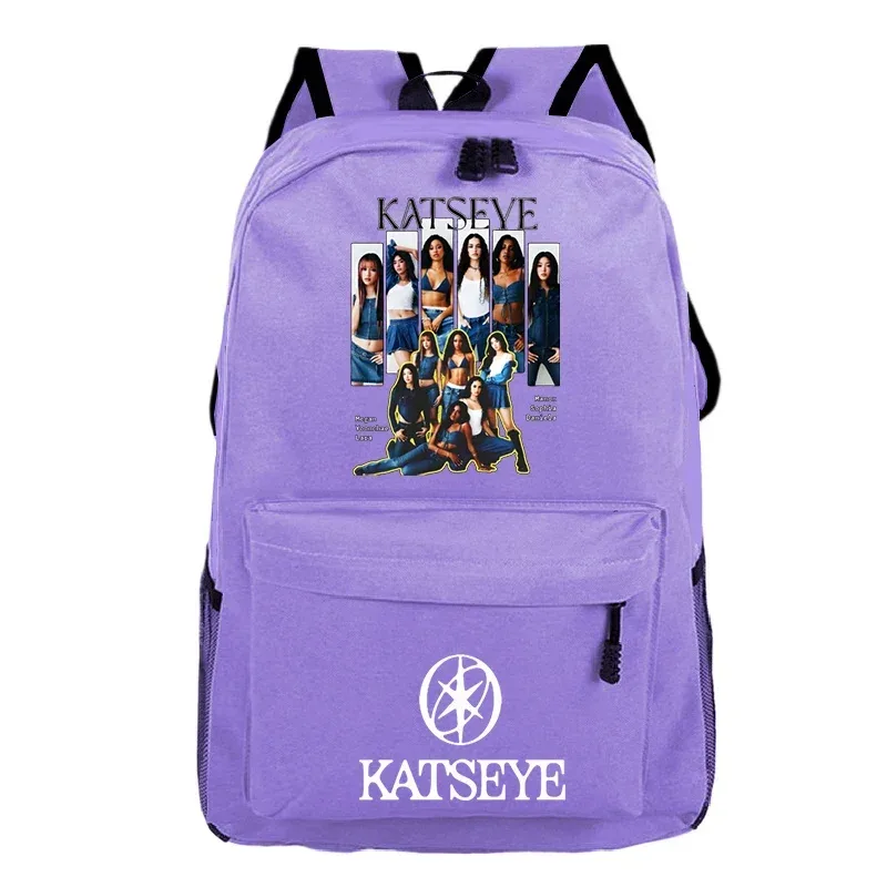 sacs d'école imprimés katseye, sac à dos léger pour enfants, cartable pour élèves du primaire, filles et garçons, sacs de voyage en plein air, mochila, cadeau