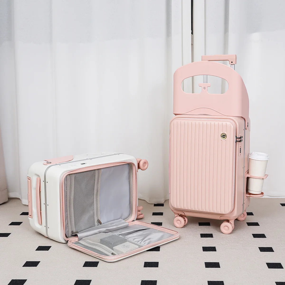 valise à roulettes pour enfant bunnyfly 20/24 pouces avec siège intégré – bagage cabine pour fille