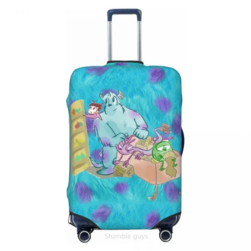 housse de bagage lavable anti-rayures, imprimé m-monsteres, convient aux valises de 18 à 32 pouces, élastique, durable, anti-poussière, pour les voyages en plein air