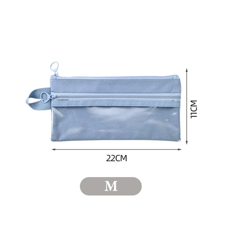 sac de rangement transparent simple, portable de voyage, étanche, double couche, pochette de toilette à fermeture éclair, câble de données, carte de bijoux, maquillage