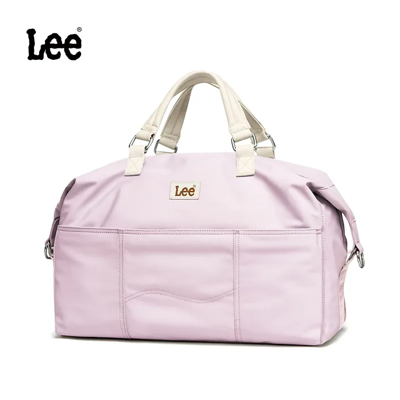 sac de voyage rose grande capacité lee pour femme avec compartiment à chaussures, sac de week-end, sac de sport, sac de fitness, sac de gym, sac de loisirs pour femme