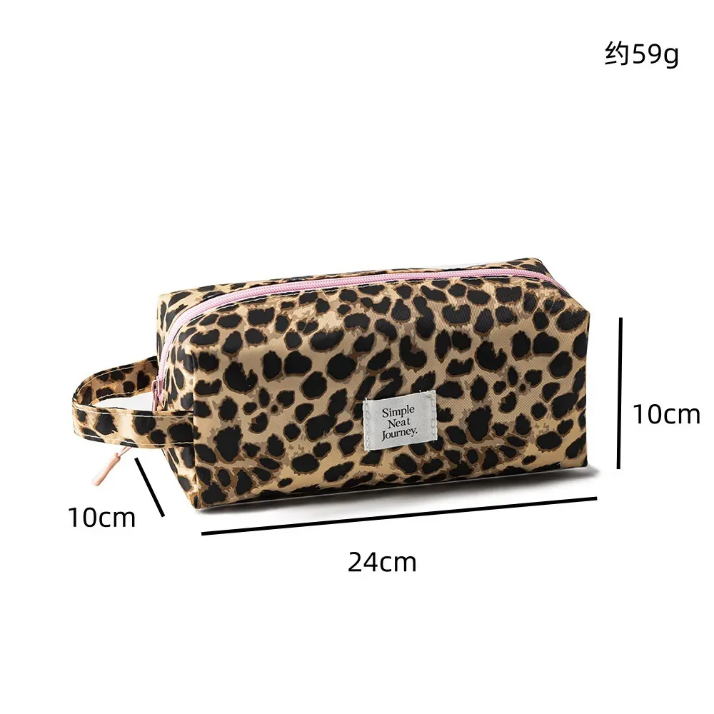 sac de voyage à imprimé léopard, sac de rangement de maquillage, organisateur de cosmétiques, sac de rangement de bagages portable, pochette de toilette pour femmes, voyage en plein air