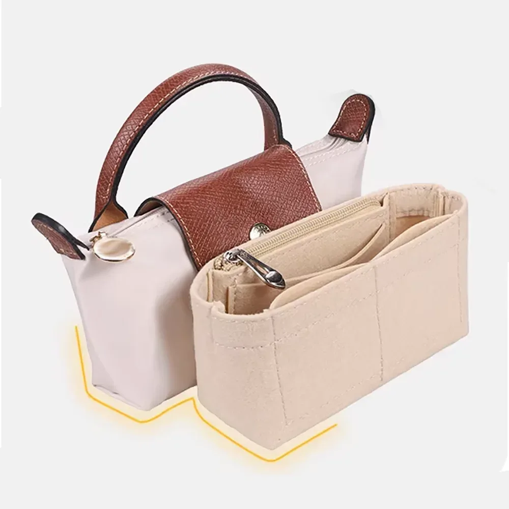 Organisateur de sac en feutre pour sac à main, organiseur de sac pour sac à bandoulière Longchamp Mini