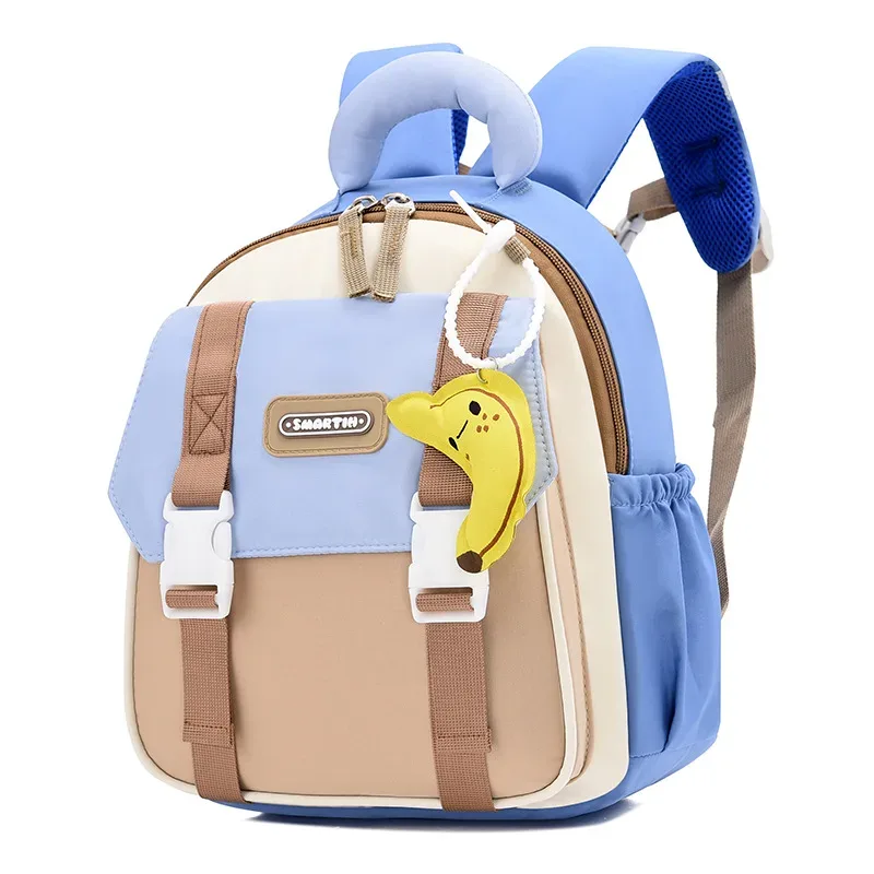 nouveau sac à dos grande capacité pour enfants, sac à dos maternelle garçons filles, sac à dos double épaule anti-pression avec blocs de couleurs