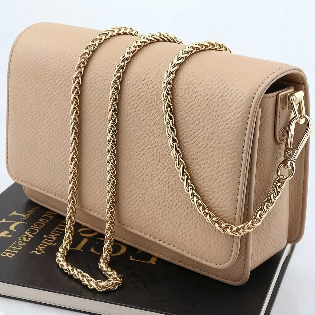 chaîne de sac en aluminium métallique, pièces de rechange et accessoires pour sac à bandoulière tissé à la main, accessoires de quincaillerie diy faits à la main