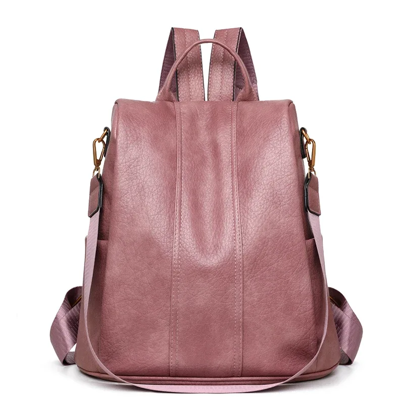 sac à dos antivol grande capacité, sacs à dos décontractés pour femmes et filles, sacs à dos de voyage en cuir souple de qualité supérieure, sacs à bandoulière