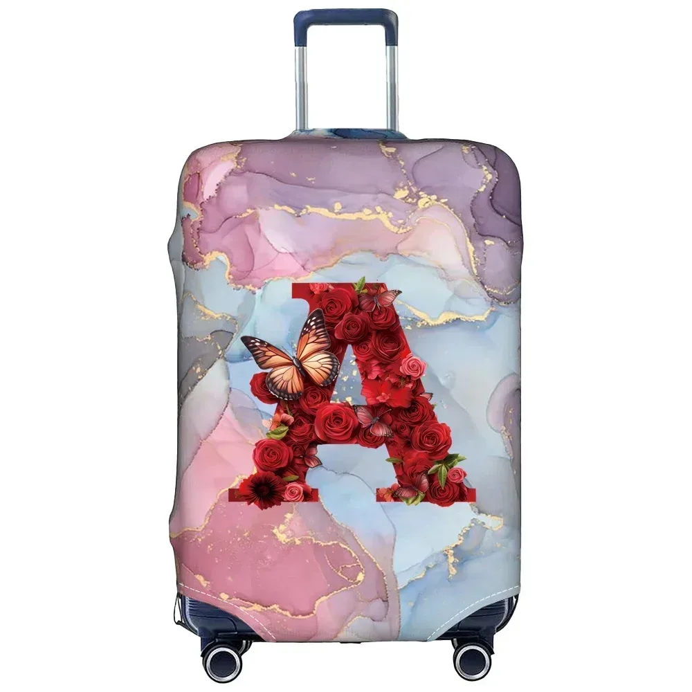 juste de bagage en tissu commandé, protecteur de valise, étui à bagages, étui de valise de for18-32 pouces, série rose rouge, évaluation de voyage