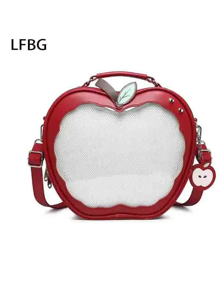 sac à dos pvc style y2k 2026 pour étudiantes, sac à dos unique en forme de pomme, sac à dos de voyage