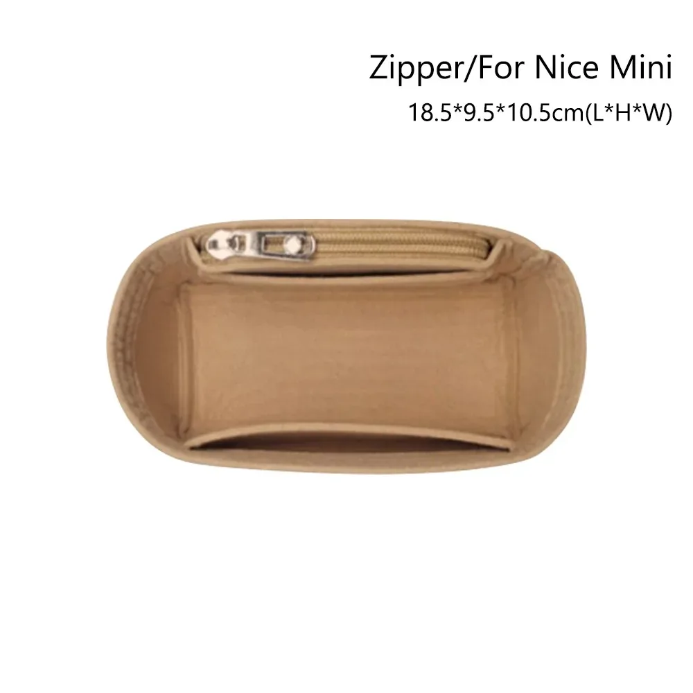 feutre insérer doublure sac à main organisateur pochette sac à main sac fourre-tout sac interne pour lv nice nano/mini/bb