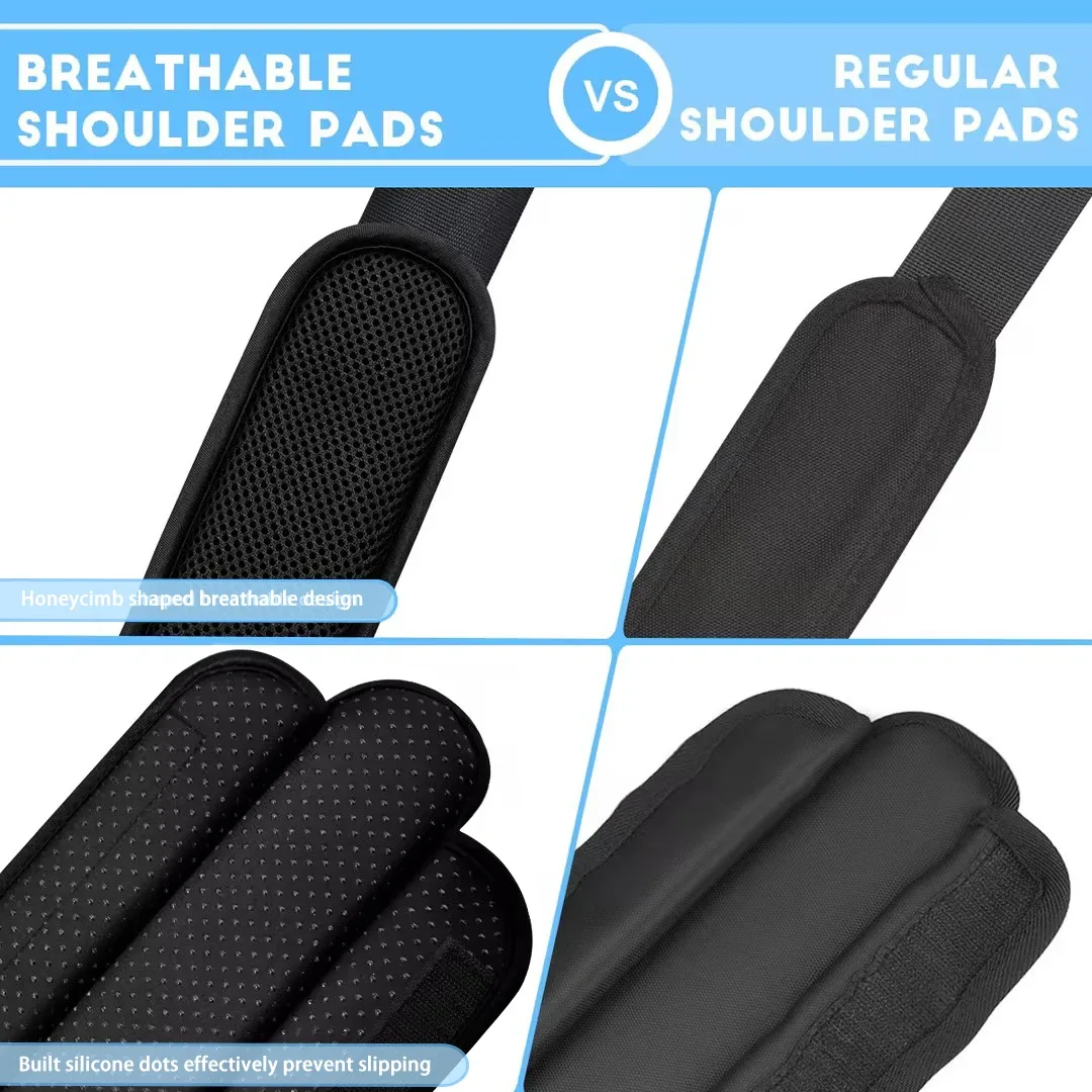 lot de 2 épaulettes universelles avec coussin ultra épais pour sacs à main, sacs à dos, sacs bandoulière, longues, antidérapantes et respirantes