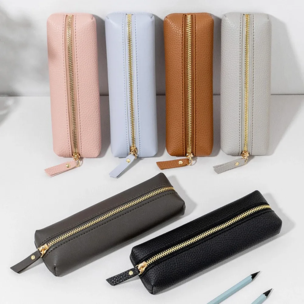 Sac à lunettes portable en cuir souple, sac de rangement de maquillage, sacs à main, trousse de toilette de bain, trousse de voyage, fermeture éclair, poudres cosmétiques, étui à lunettes de soleil