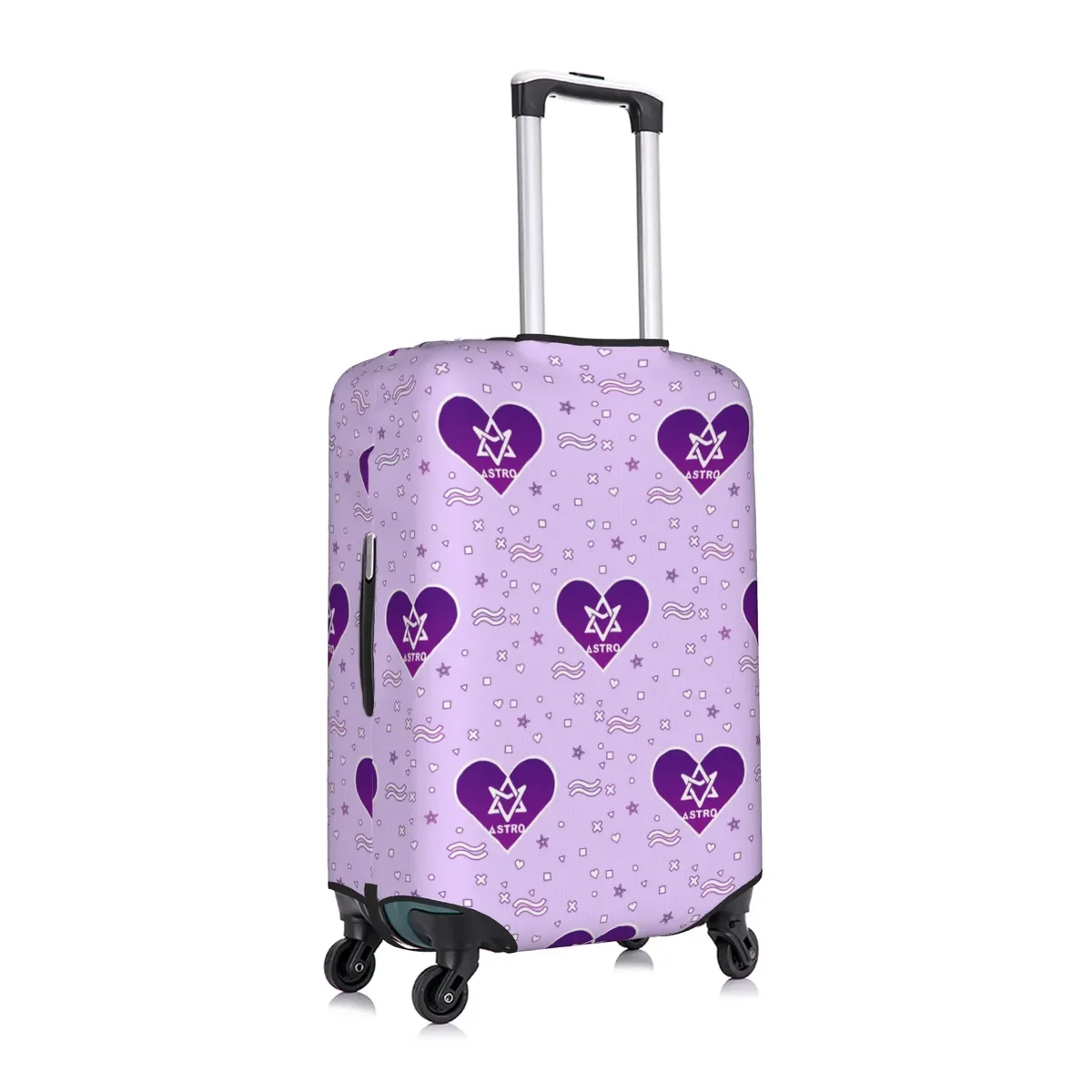 housse de valise élastique kpop astros mj jinjin cha eun woo yoon san ha rocky, protection pour valise adaptée aux tailles 18-32 pouces