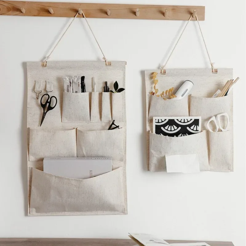 sac de rangement mural multi-poches transparent avec support pour téléphone - organisateur suspendu pour porte, placard, salle de bain en tissu non tissé