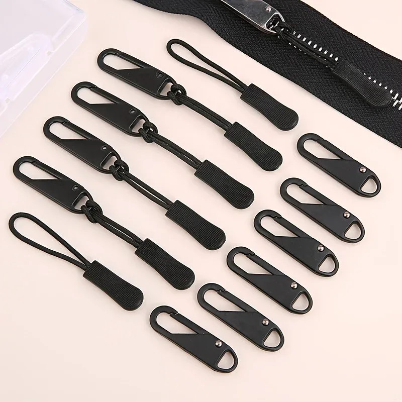 10/20 pièces fermeture éclair de remplacement tire l'extension de cordon pour sacs à dos vestes bagages sacs à main sacs à main