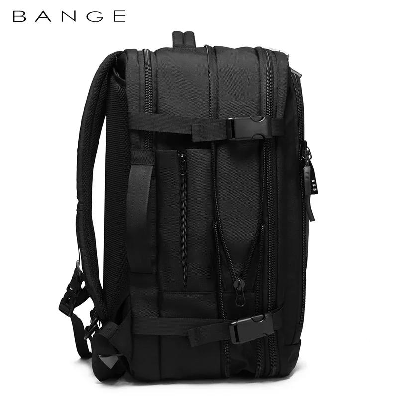 BANGE 22 pouces sac à dos pour ordinateur portable 45L extensible grande capacité sac à dos de voyage hommes voyage FAA vol approuvé sac de week-end pour hommes