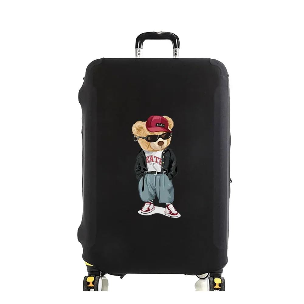 housse de protection pour bagages, protection de valise, élasticité épaisse, couverte de poussière, étui de protection anti-rayures, ensemble de chariot de 18 à 32 pouces, veste ours