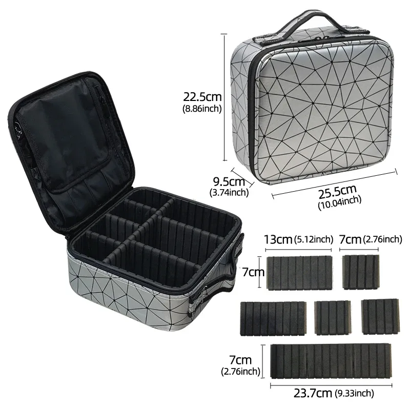 trousse à cosmétiques en cuir pu pour femme, étui de maquillage de voyage portable multifonctionnel, nouveau