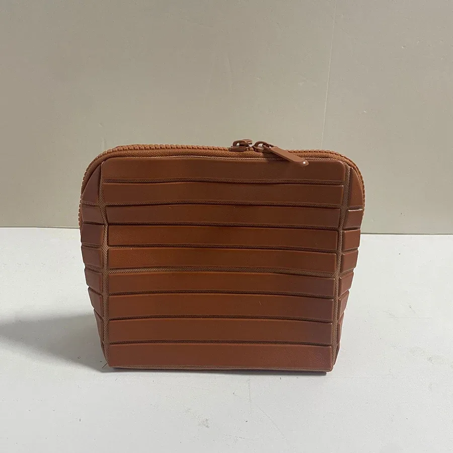 sac de rangement en pvc rayé, grande capacité, pochette de rangement pour articles de toilette de voyage en plein air, sac à cosmétiques de voyage portable, 1 pièce