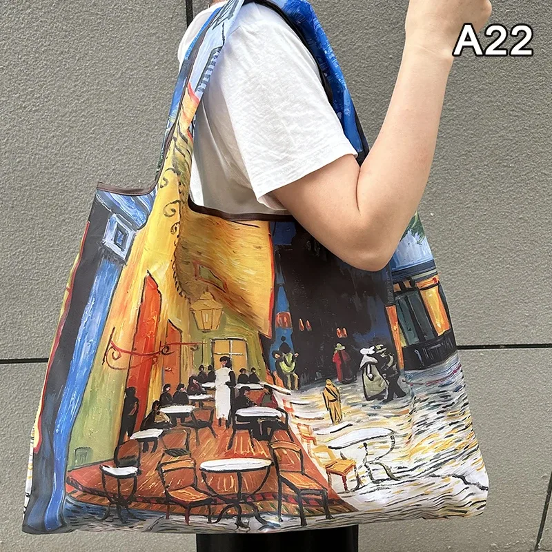 sac de courses pliable, nouvelle mode, sac de rangement d'épicerie réutilisable, sac à main à bandoulière portable en nylon, fourre-tout de voyage