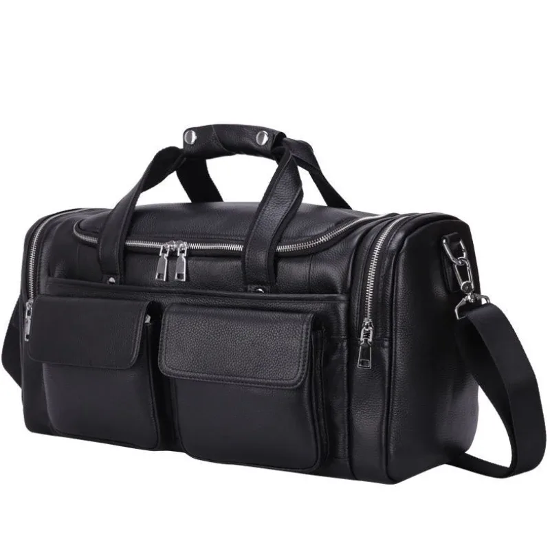 sac de voyage en cuir de vache group pour homme, accessoire durable en peau de vache