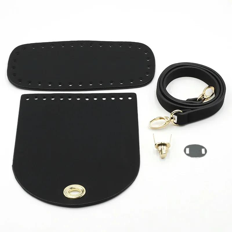 1 ensemble de sacs à main faits à la main pour femmes, sac de couture, housse en cuir avec trous, accessoires de bricolage pour sac à dos tricoté