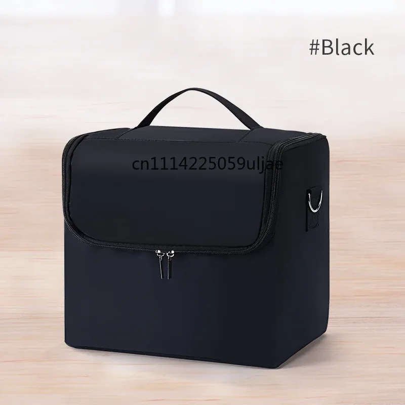 grande trousse de maquillage pour femmes, boîte de rangement de voyage, organiseur professionnel à 4 niveaux pour accessoires de manucure avec compartiments ajustables