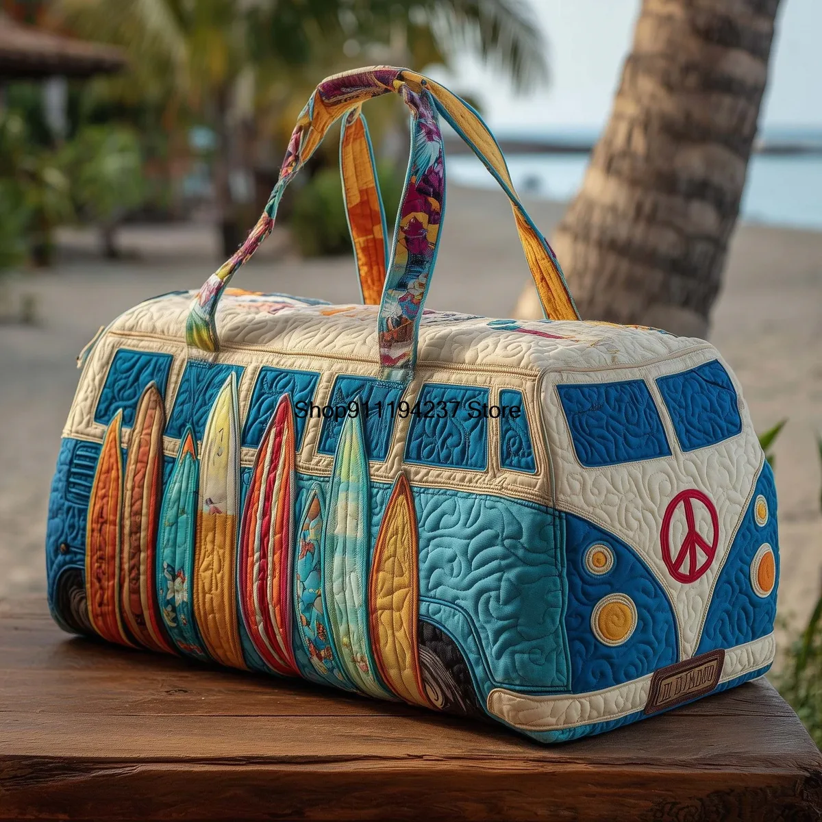 nouveau modèle de sac de voyage matelassé 3d hippie vibe