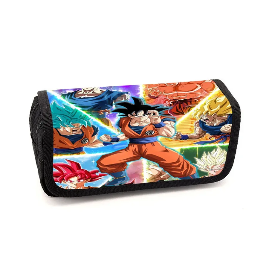 étui à crayons dragon ball multi-couches grande capacité, trousse scolaire durable, sac de papeterie unisexe pour garçons et filles de 6 à 10 ans