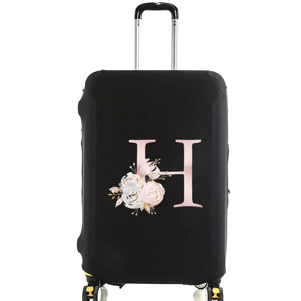 housse de protection élastique épaisse pour bagages, housse anti-poussière, anti-rayures, housse de valise, combinaison à fermeture éclair pour sac de 18 à 32 pouces, série fleur rose
