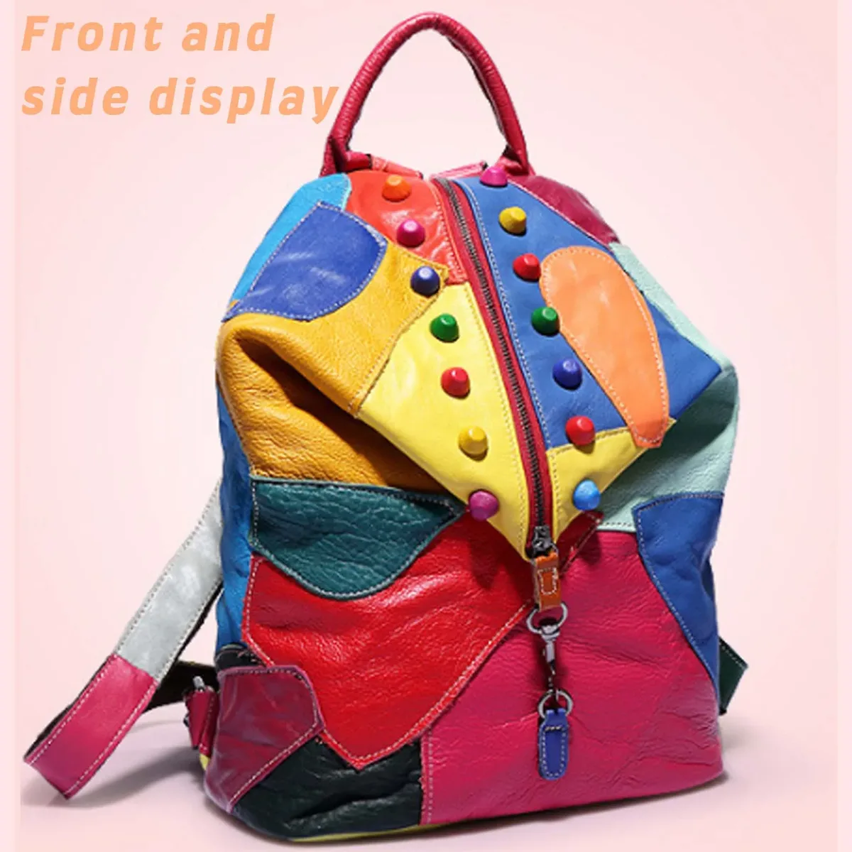 mn stitching-sac à dos risale en cuir, résistant à l'usure, étanche, pour 03/work, voyage, fête