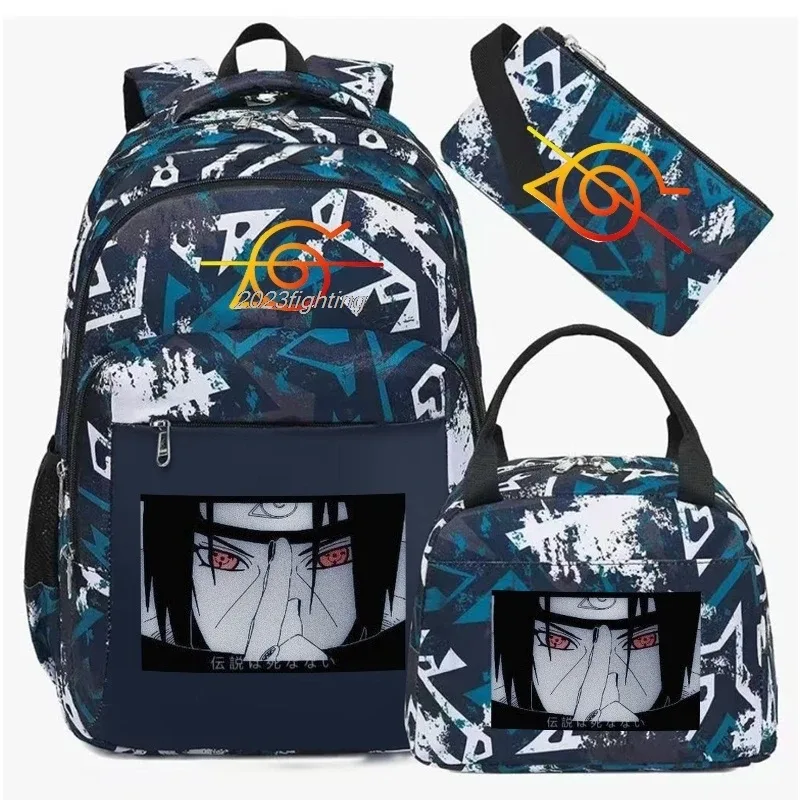 sac à dos camouflage uzumaki naruto uchiha sasuke pour hommes, sacs à dos de randonnée réfléchissants, sacs de voyage en plein air, sac d'école pour adolescents, sac pour ordinateur portable