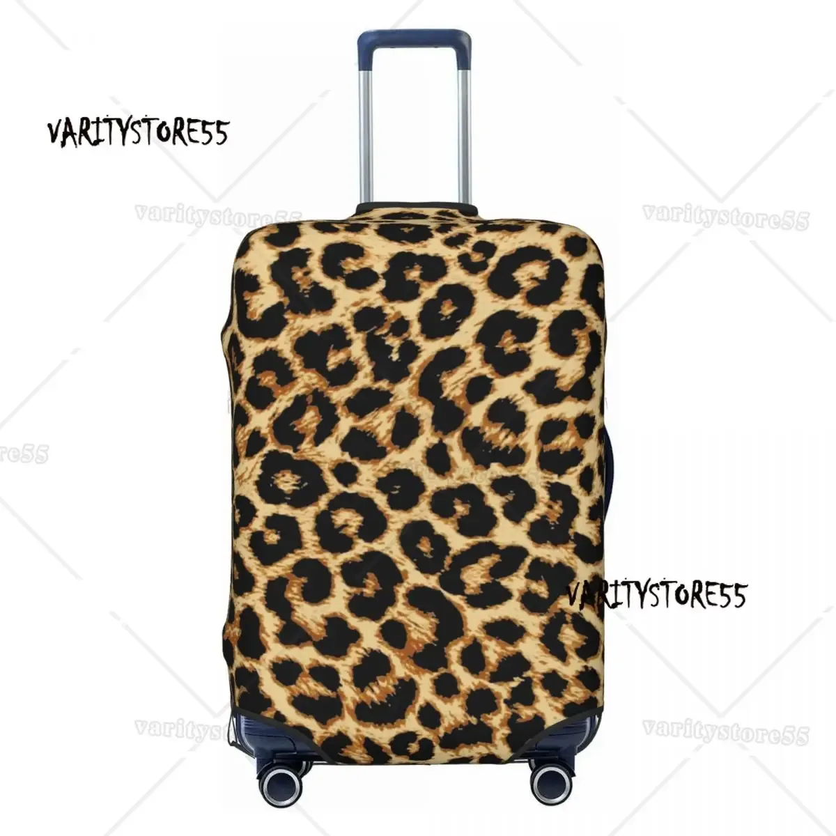 housse de bagage de voyage personnalisée imprimé léopard, housse de protection élastique en peau d'animal pour valise, adaptée à 18 à 32 pouces