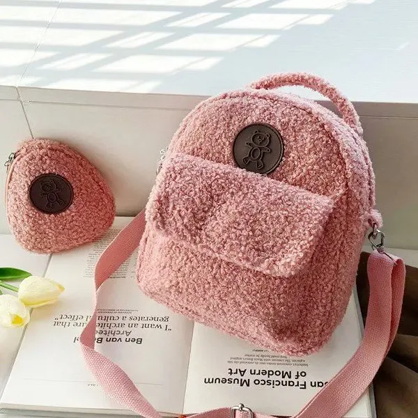 sacs à dos ours personnalisés nom personnalisé portablemini enfants voyage shopping sacs à dos femmes mignon ours en forme d'épaule sac à dos