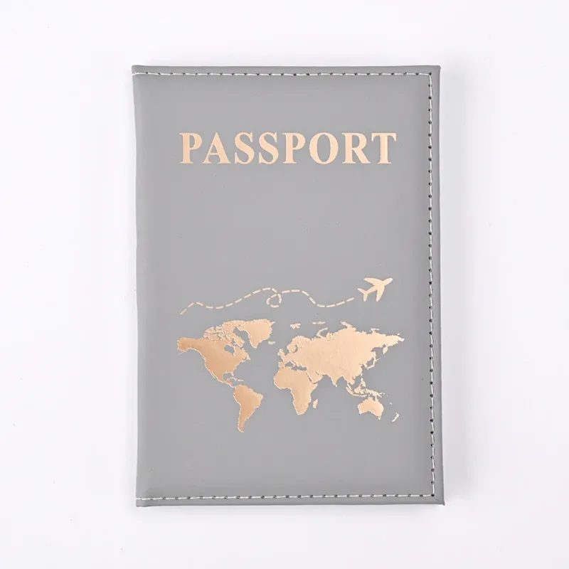 housse de protection pour passeport à la mode, motif mondial, porte-passeport de voyage, portefeuille cadeau, étui pour cartes en cuir pu, sac de rangement unisexe