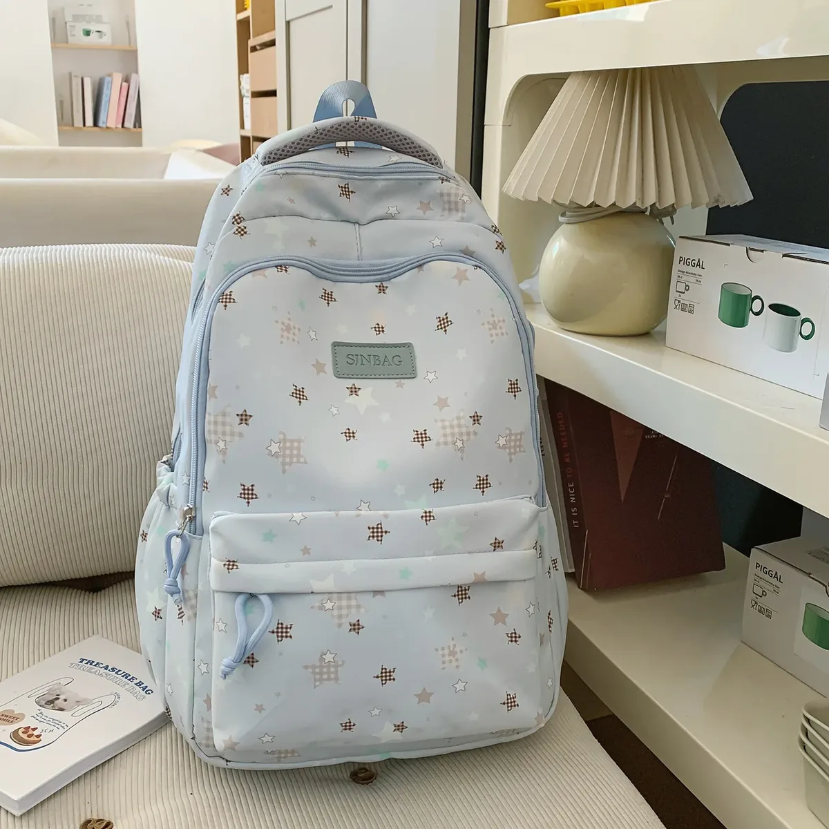 sac à dos pour filles, adolescents, garçons, enfants, sacs à dos d'école décontractés, sacs à dos mignons multi-poches pour livres