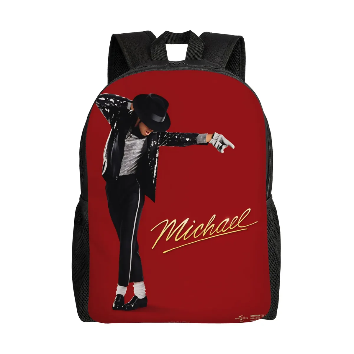 michael mj sac à dos unisexe respirant en polyester, sacs d'école amusants, sac à dos de voyage design
