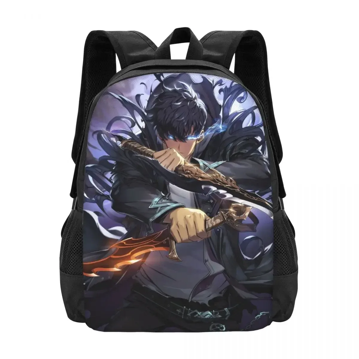 sac à dos pour ordinateur portable de voyage à nivellement solo, sac d'ordinateur d'école d'affaires, cadeau pour hommes et femmes