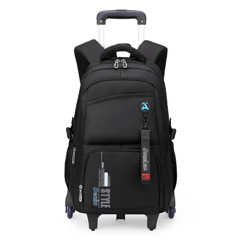 sac d'école avec roulettes sac à dos roulant pour garçon enfants étudiant sac à dos à roulettes chariot sac d'école chariot de voyage sac à dos bagages