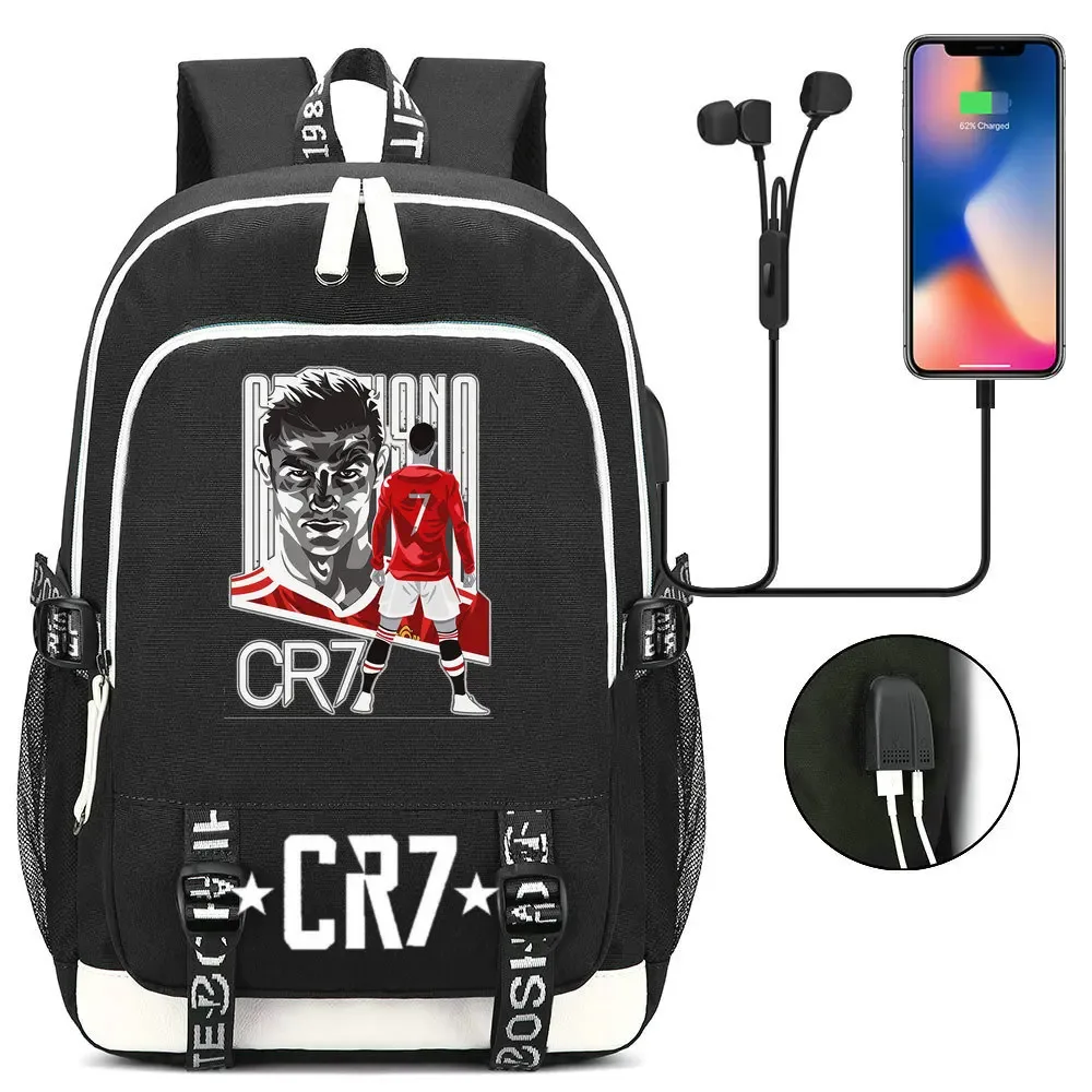sac à dos camouflage cr7, sac d'école pour adolescents, filles, garçons, femmes, hommes, étudiants du secondaire, grand sac pour ordinateur portable, mochilas