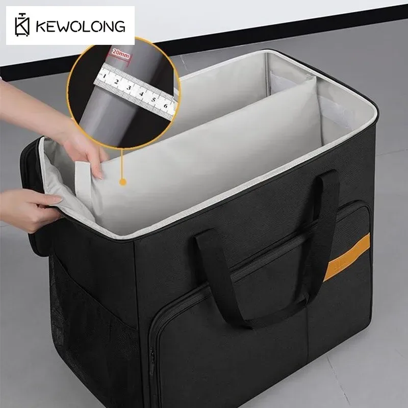étui de transport tout-en-un pour ordinateur de bureau, sac de voyage avec compartiment pour clavier amovible, solution de stockage mobile pour ordinateur et moniteur