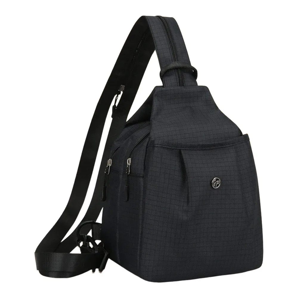 sac à dos décontracté en tissu oxford, grande capacité, sacs de poitrine multicouches, sac de voyage imperméable polyvalent unisexe