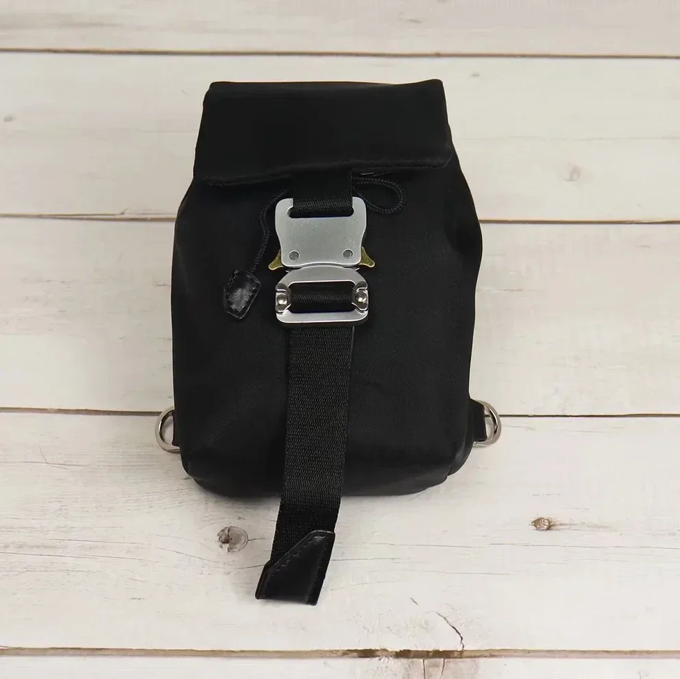 fashion street 1017 alyx 9sm sacs fermeture éclair latérale décorative fonctionnelle prise tactique cordon d'étanchéité sac à dos multifonctionnel