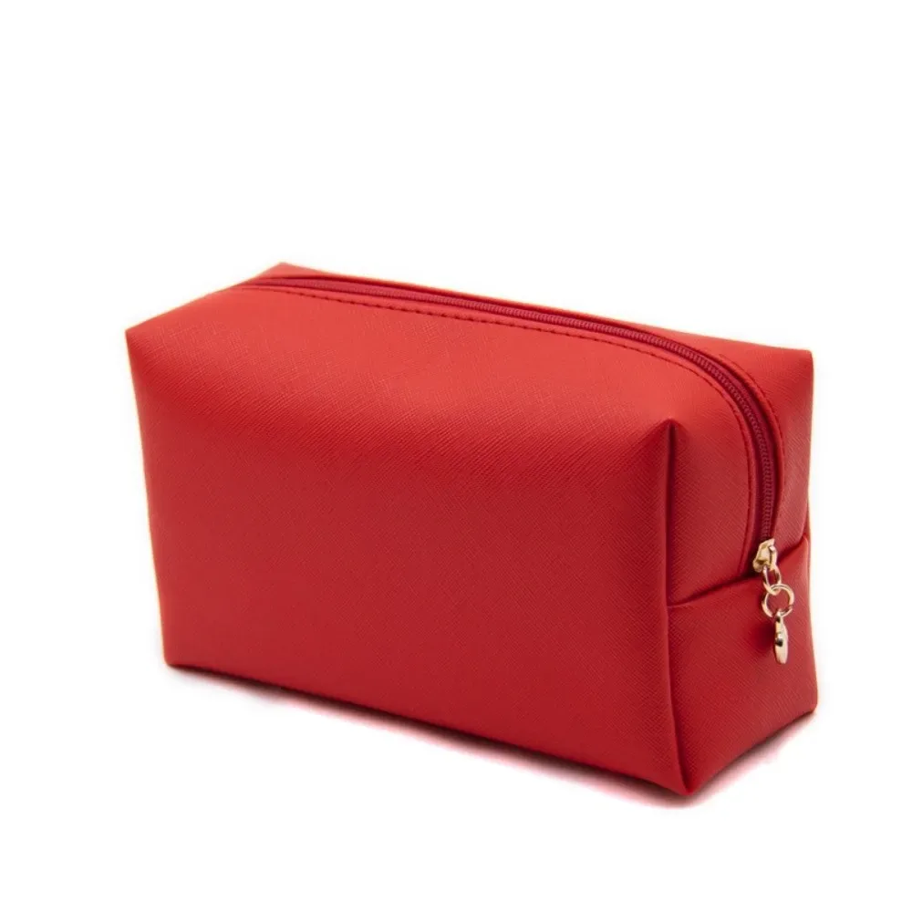 nouvelle trousse de maquillage en cuir pu imperméable grande capacité, trousse de toilette avec fermeture éclair, sac de rangement pour femmes et hommes