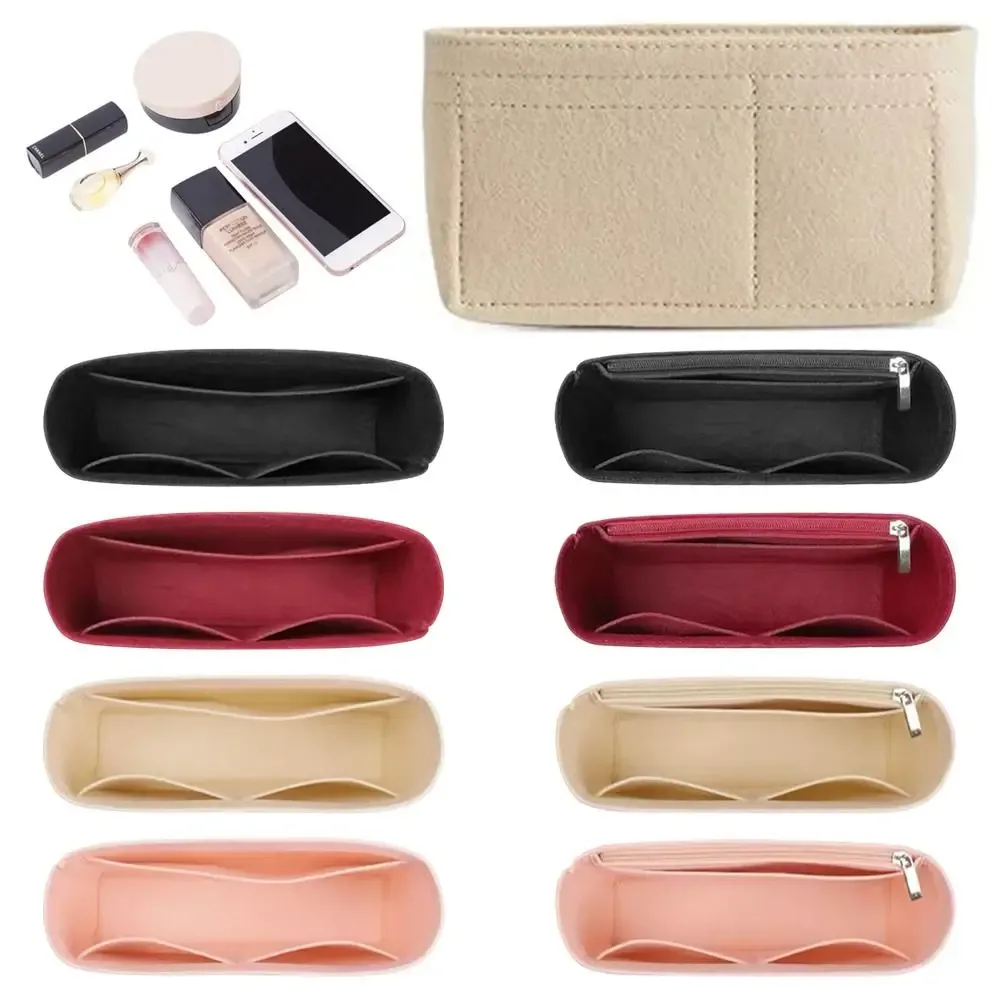 sac de doublure multi-poches, insertion de sac à main en feutre, mini sac de rangement, évalué pour longchamp