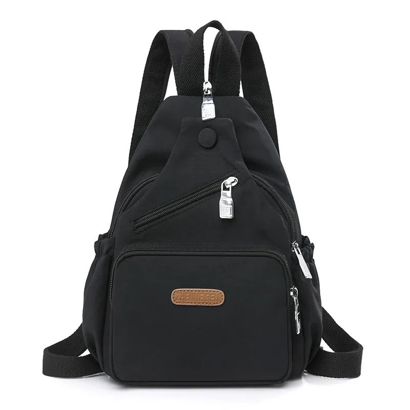 sac à dos multifonctionnel en nylon, multicolore en option, sac de poitrine/épaule/petite sac à dos à main pour les voyages quotidiens