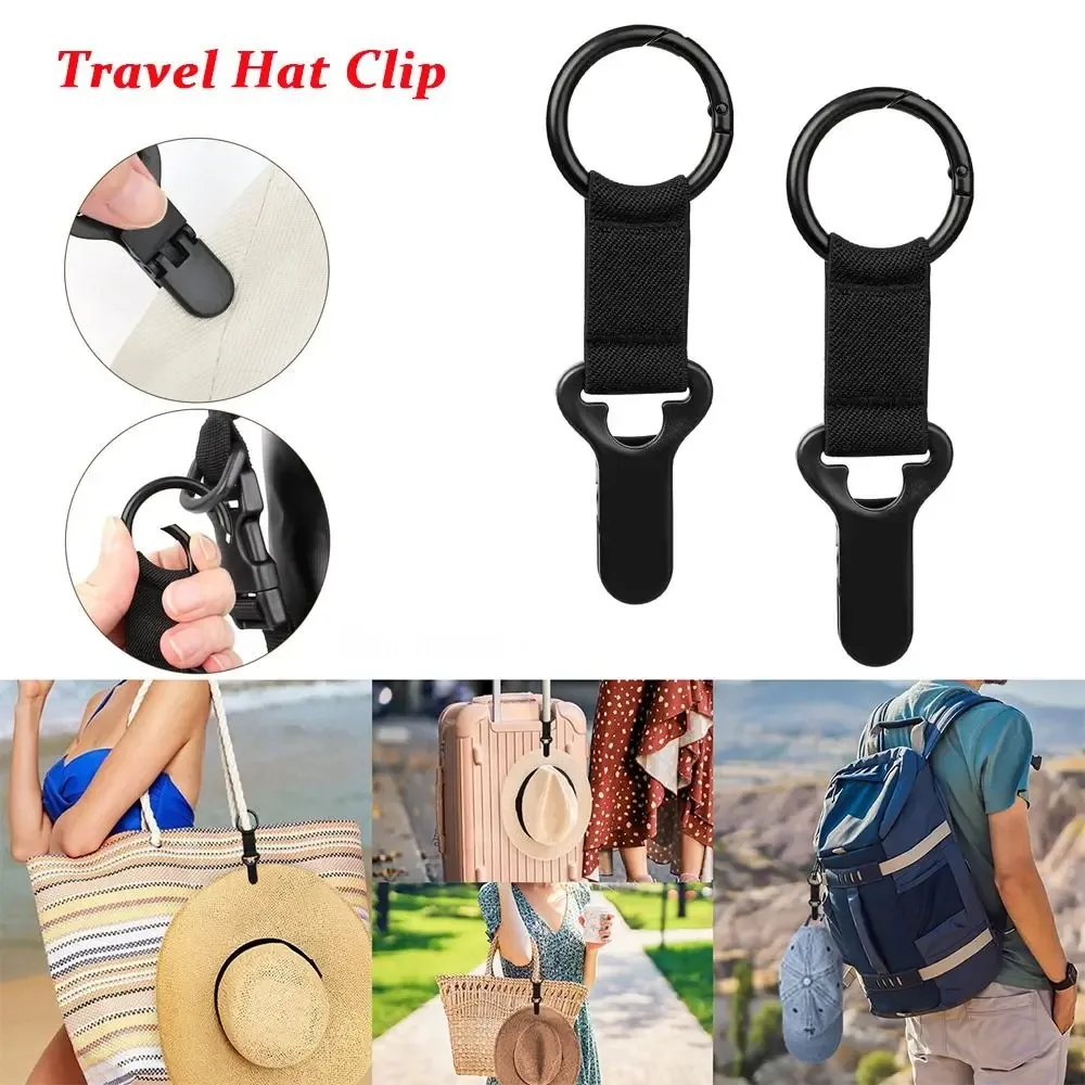 1 pièce clip de chapeau portable d'extérieur pour voyage, crochet de suspension mains libres anti-perte pour sacs de voyage et accessoires