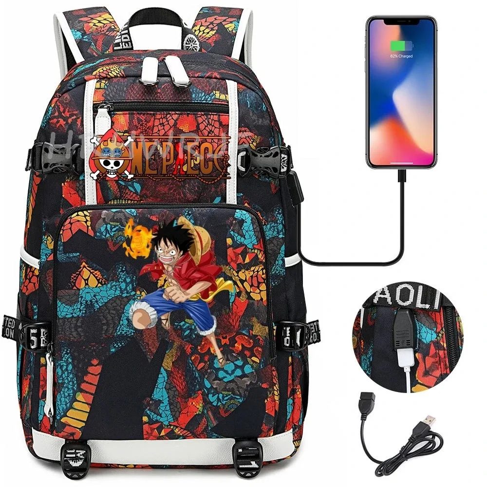 sac à dos one piece monkey d luffy, simple, grande capacité, pour le sport, les voyages, les loisirs, l'école, pour ordinateur portable, unisexe, mochila de voyage